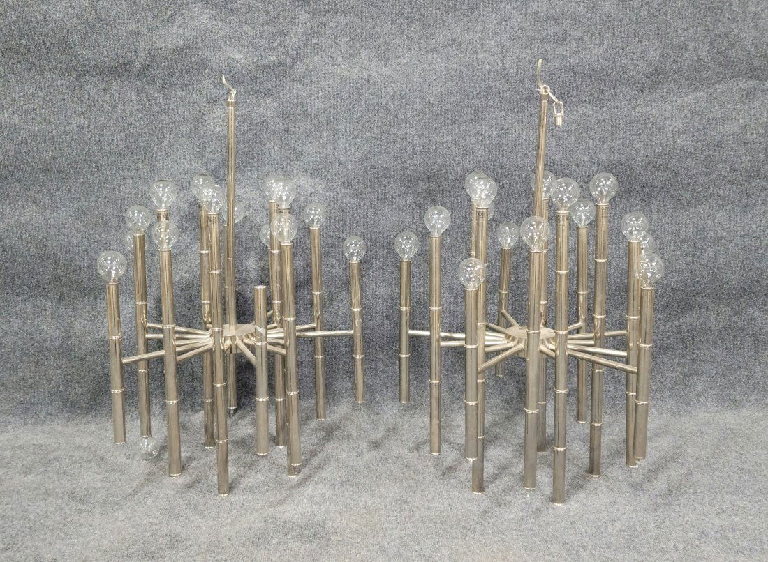 Pair Of Faux Bamboo Chandeliers (1 of 1)
