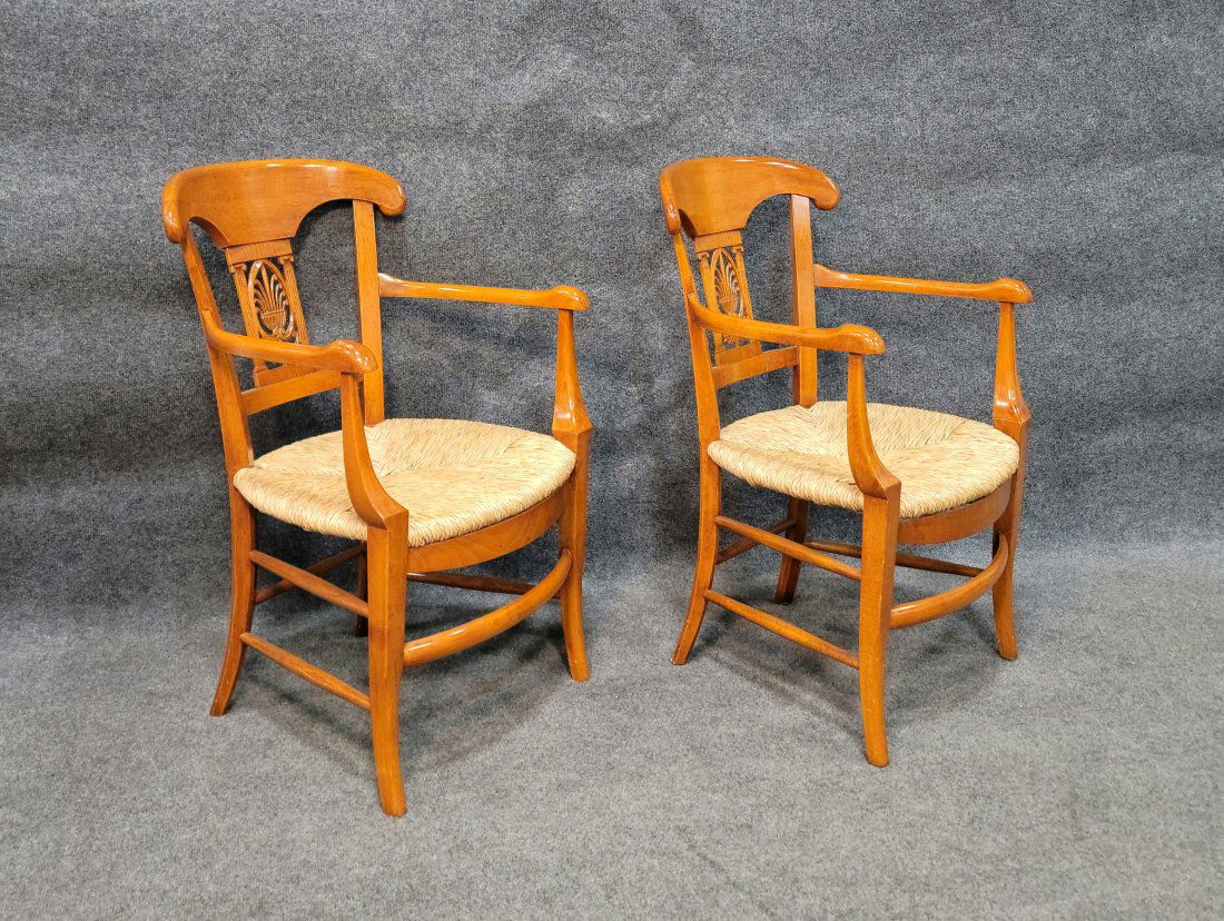 Pair Of Antique Continental Arm Chairs (1 of 5)