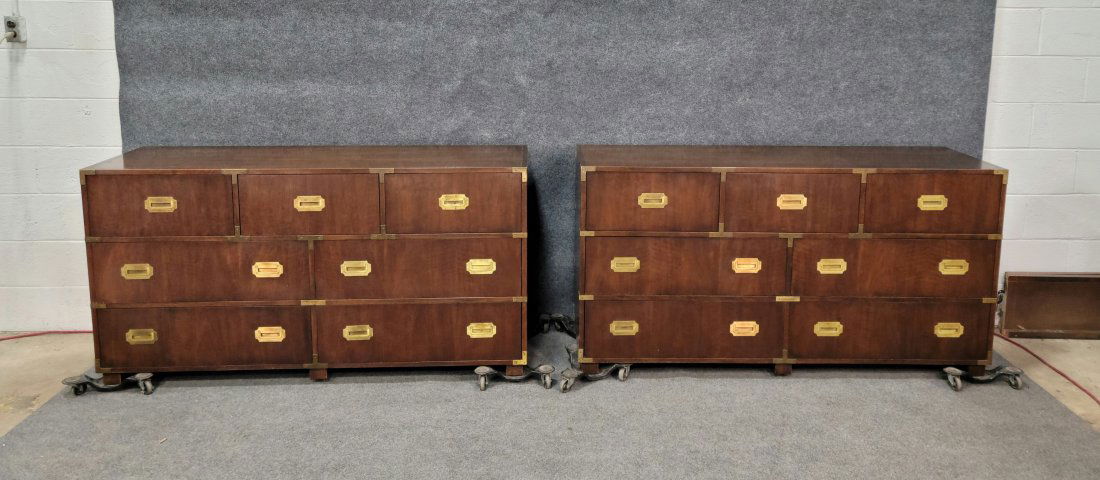 Pair Of Baker Campaign Dressers (1 of 8)