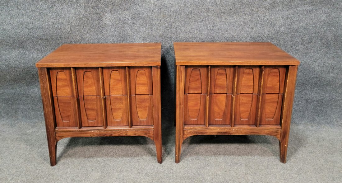 Pair Of Mid Century Brazilian Nightstands: 23"H, 24"W, 16"D
