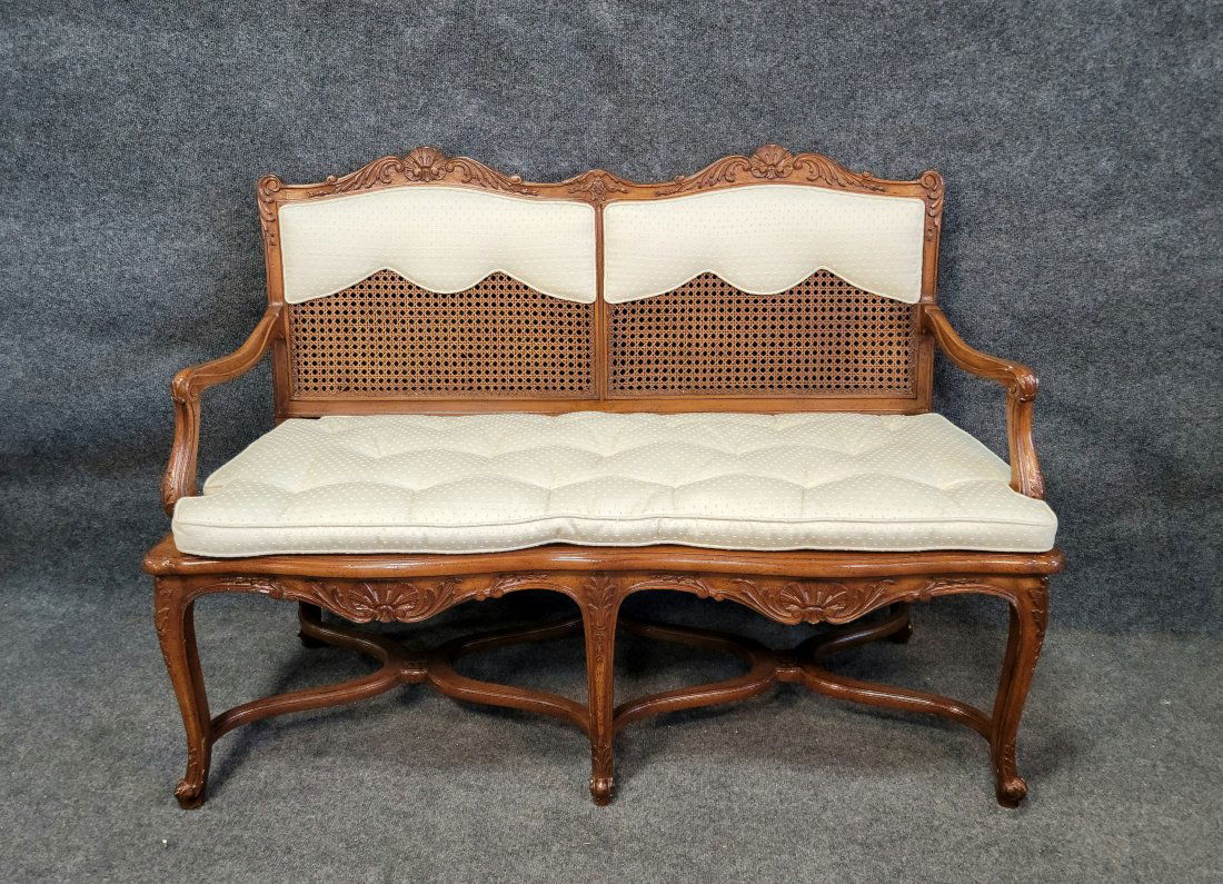 French Cane Back Settee (1 of 5)