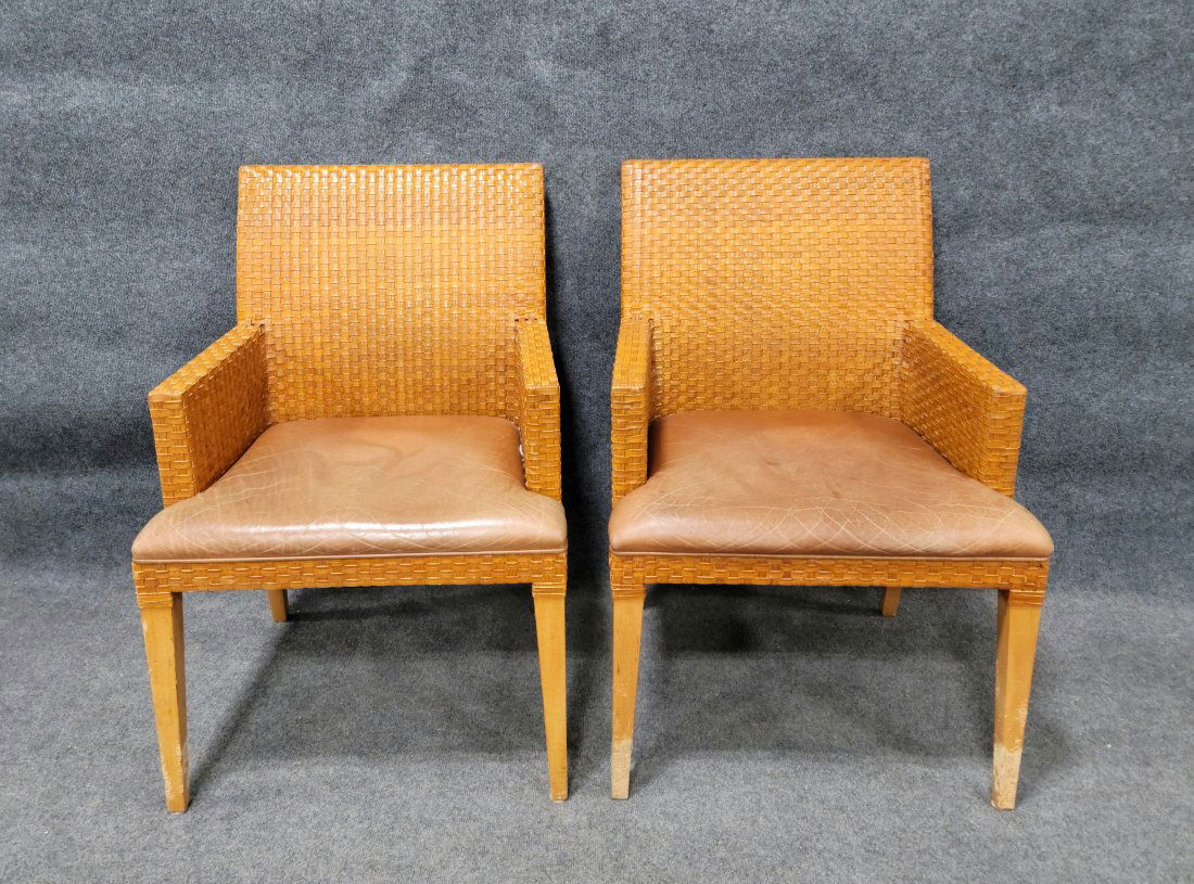 Pair Of Henredon Designer Chairs: 37"H, 25"W, 22.25"D, 19"SH