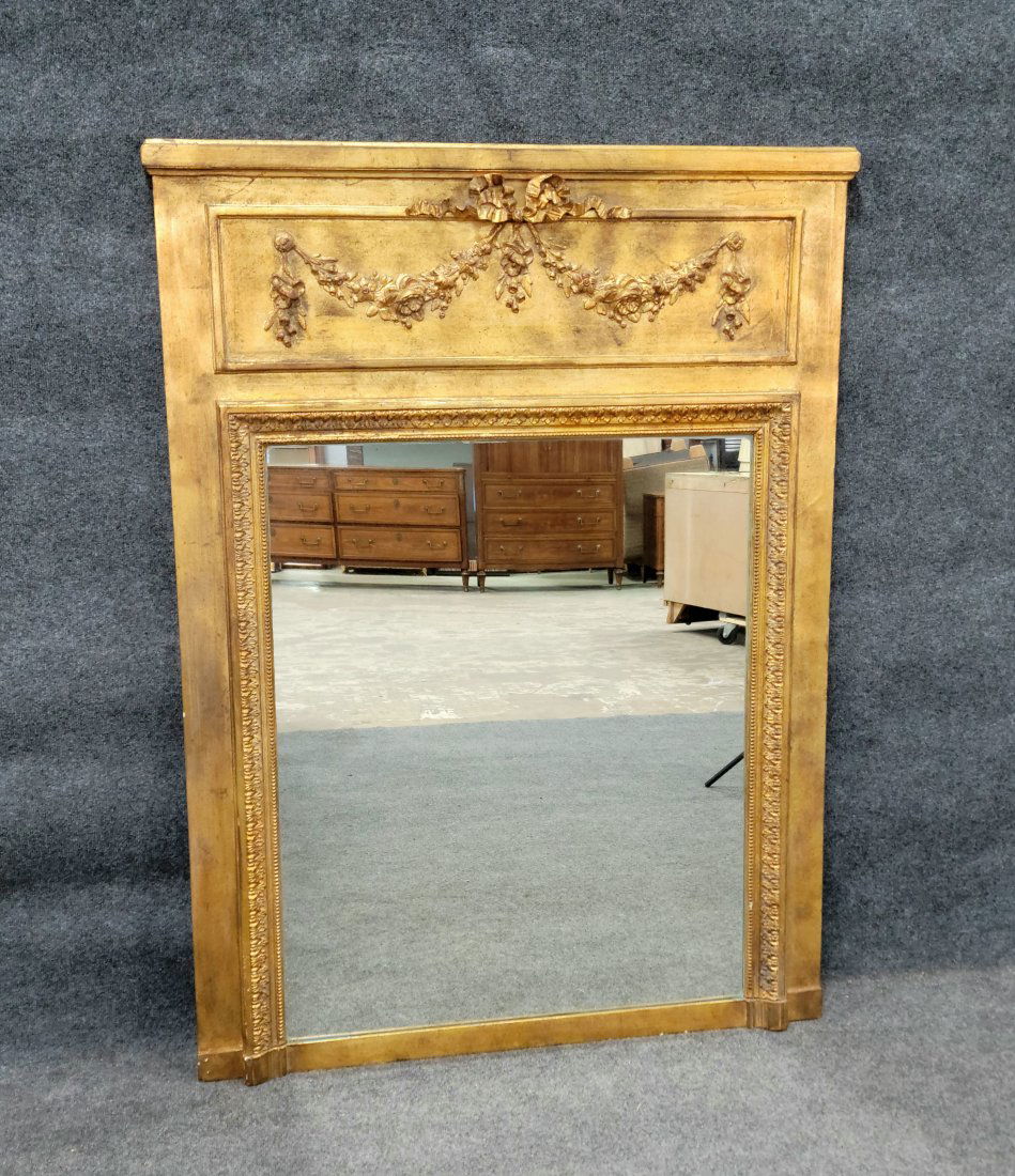 Large Italian Gilt Trumeau Mirror (1 of 4)