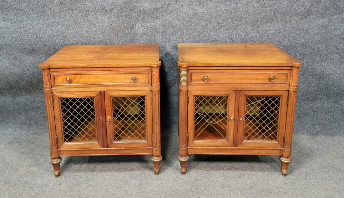 Pair Of Kindel Jansen Style Nightstands: 25"H, 23.75"W, 18"D
