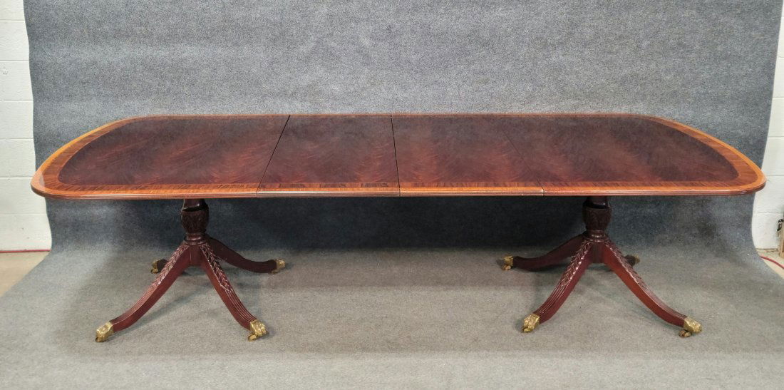 Custom Banded Mahogany Dining Table (1 of 6)