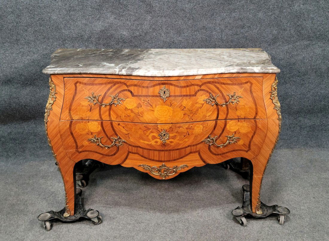 Bombay Marble Top French Commode (1 of 6)