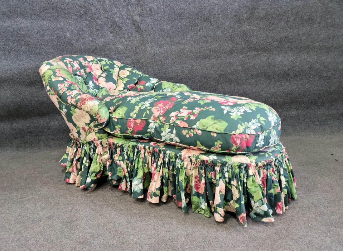 Floral Chaise Lounge: 31.50"H, 34"W, 63"D, 20"SH