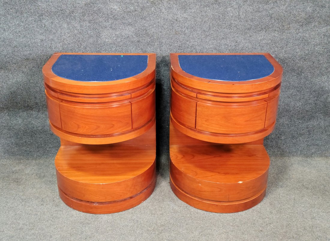 Pair Of Deco Style Nightstands: 26"H, 20"W, 18"D