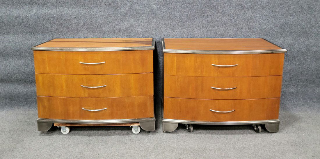 Pair Of Italian 3 Drawer Commodes (1 of 5)