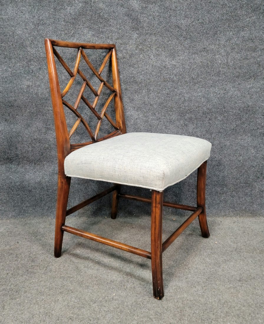 Custom Chinese Chippendale Chair: 36"H, 21.50"W, 21.50"D, 18.50"SH