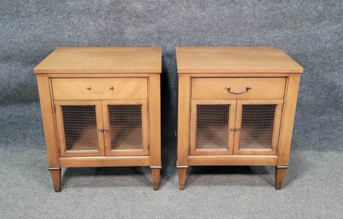 Pair Of Mid Century Nightstands: 26"H, 22"W, 16"D