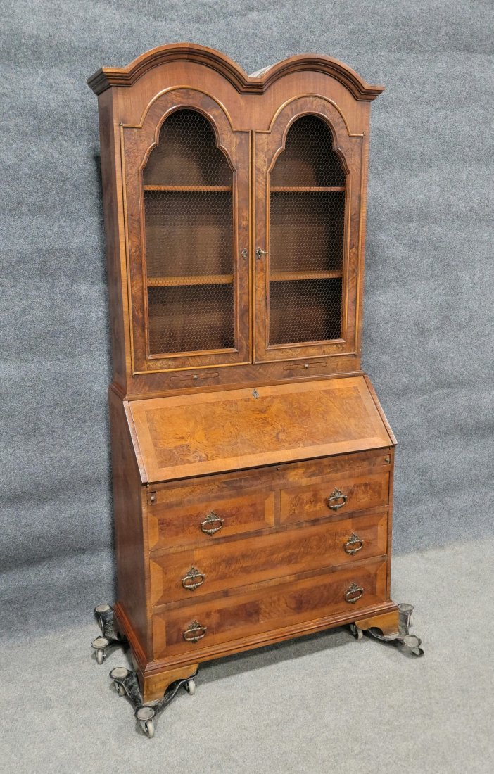 Italian Double Dome Secretary Desk: 83"H, 39.50"W, 17.75"D