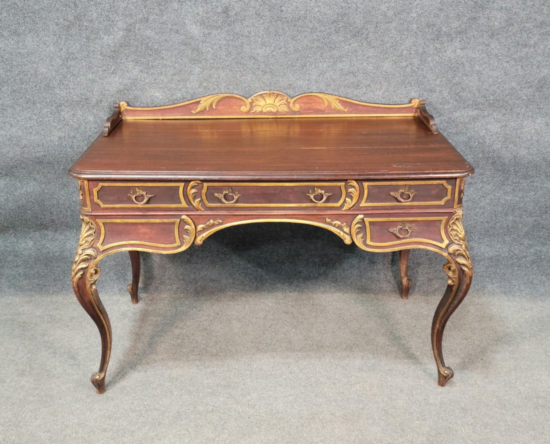 19th Century French Desk: 35"H, 48"W, 26"D