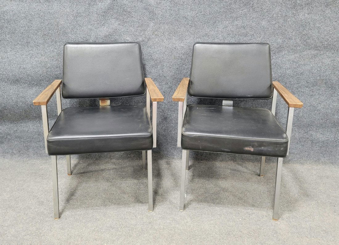 Pair Of Modern Open Arm Chairs (1 of 5)