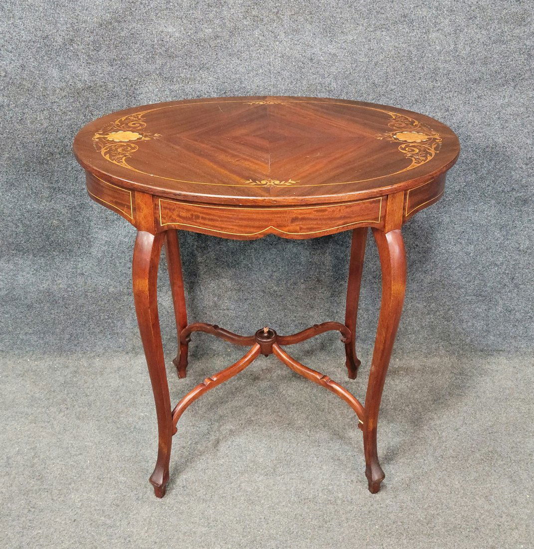 Mother Of Pearl Inlaid Victorian Center Table (1 of 5)