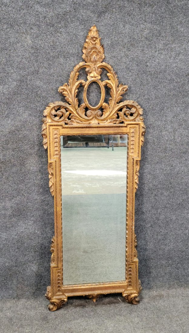 Antique Italian Mirror: 53"H, 19"W