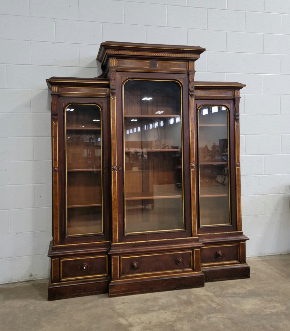 Victorian 3 Door Bookcase In The Manner Of Alexander Roux (1 of 10)
