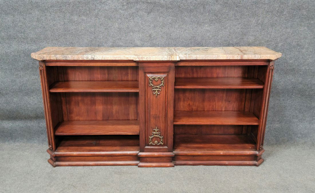 Large Marble Top Open Bookcase (1 of 6)