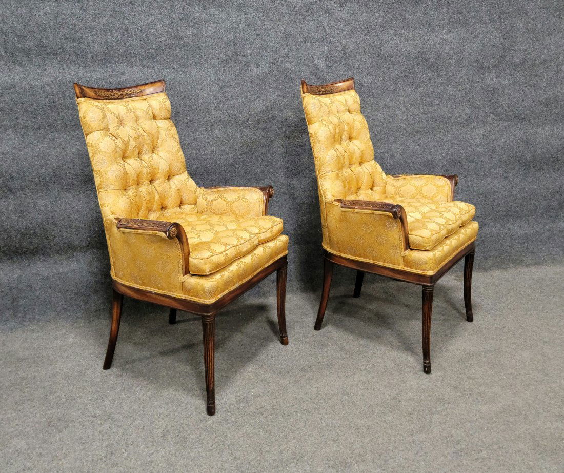 Pair Of Neoclassical Fireside Chairs (1 of 6)