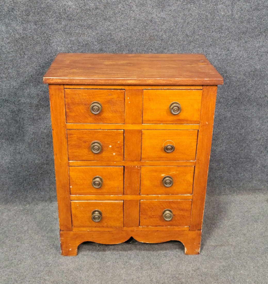 Antique Spice Chest: 27.75"H, 21.50"W, 12.50"D