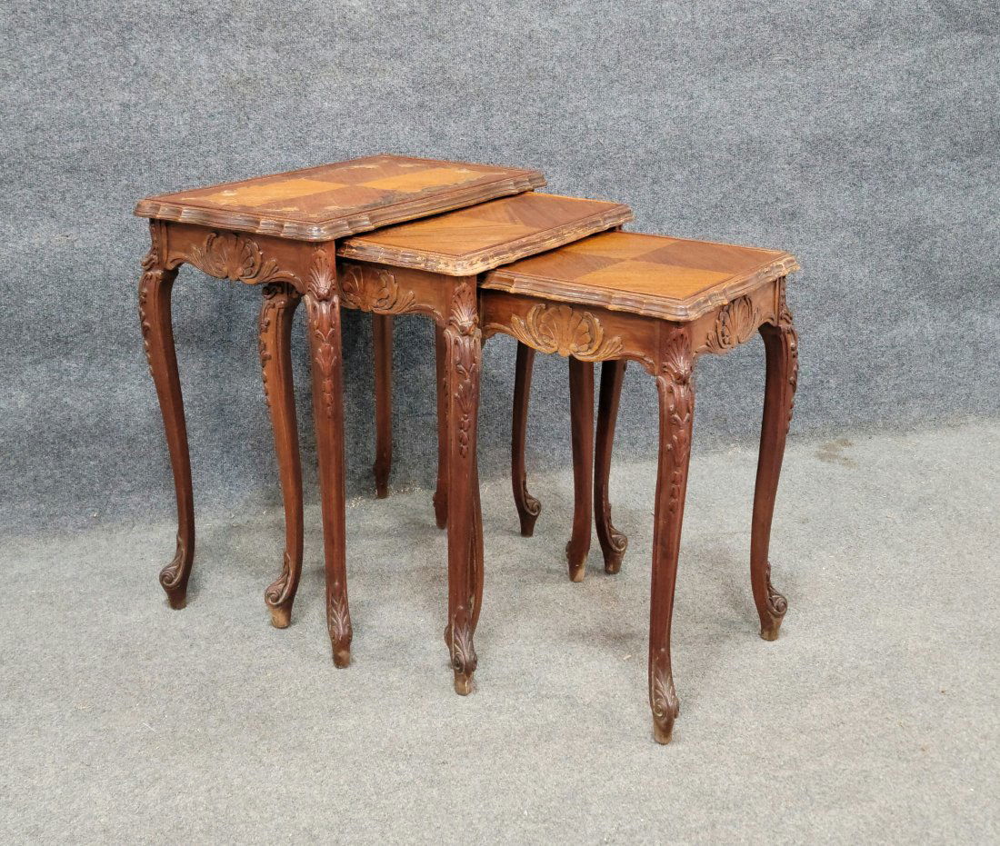 French Inlaid Stack Tables (1 of 4)