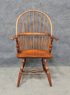 Stickley Windsor Chair: 42"H, 26.75"W, 22"D, 17.50"SH