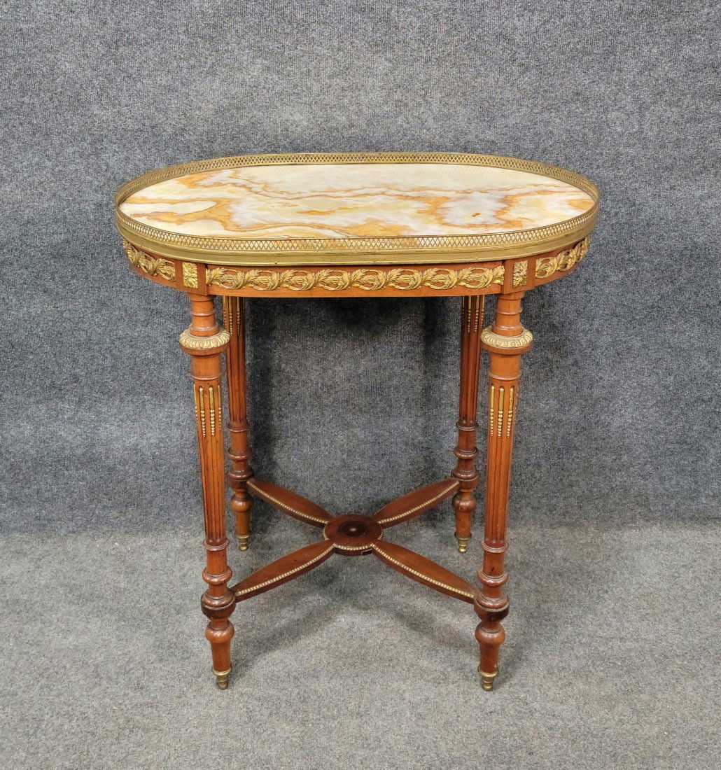 Marble Top Bronze Mounted Jansen Style Table (1 of 5)