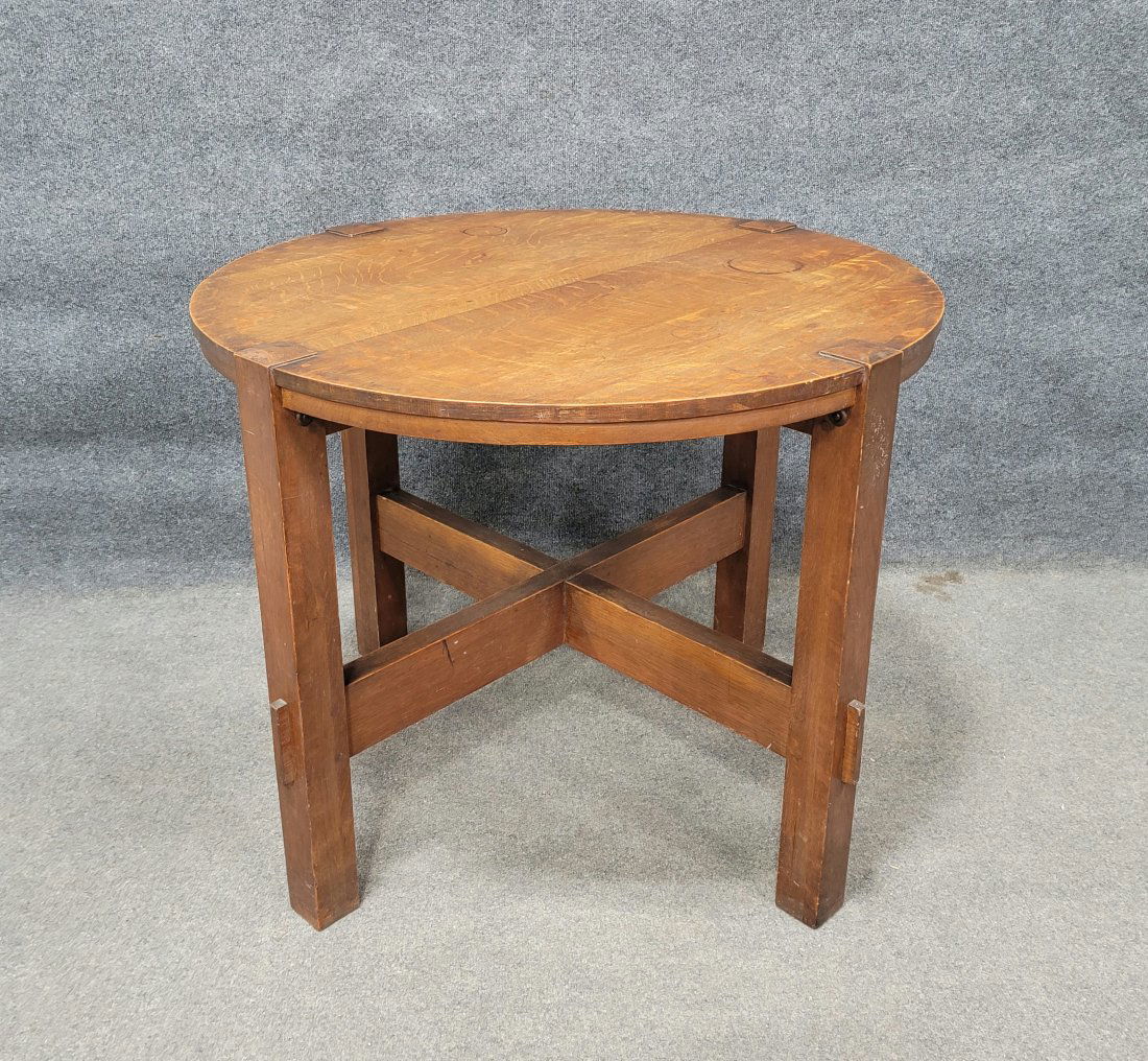 Mission Oak Table In The Manner Of Stickley (1 of 4)