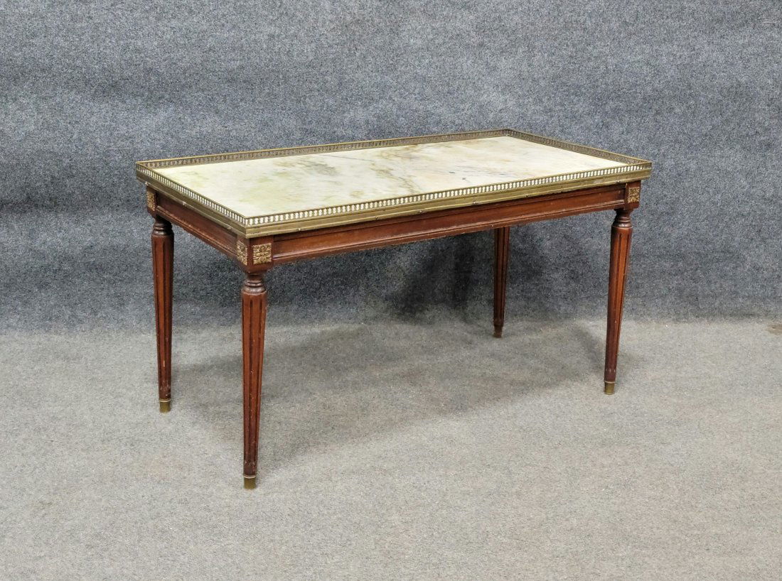 Bronze Mounted Jansen Style Marble Top Coffee Table (1 of 5)