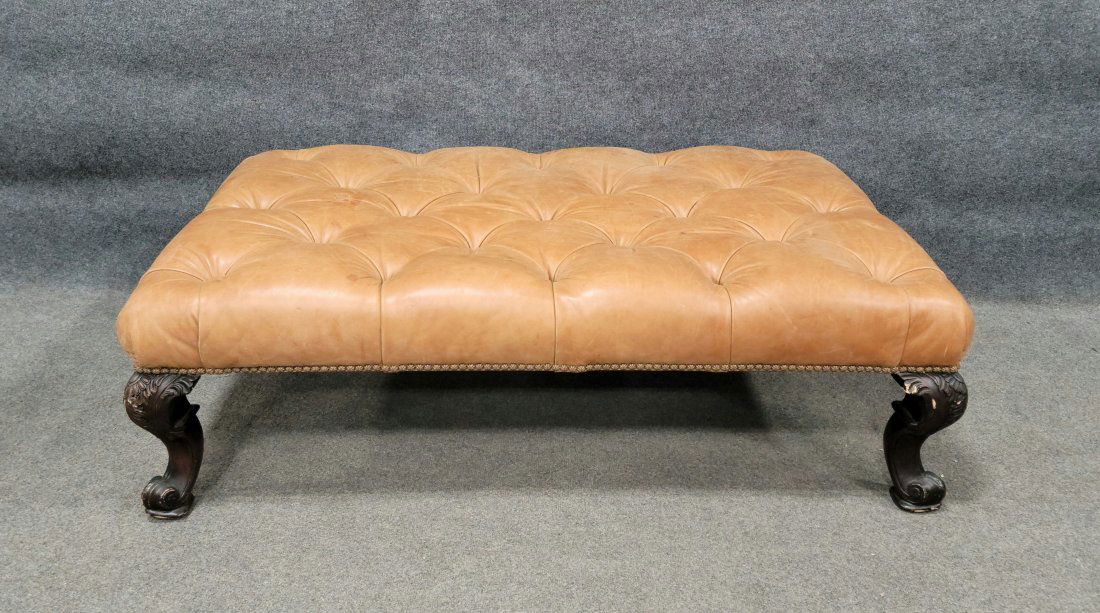 Ralph Lauren Leather Tufted Bench (1 of 5)