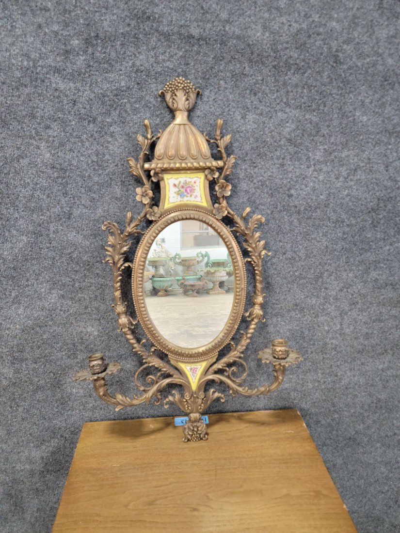 Antique Guilt Mirror: 32h, 19.5w