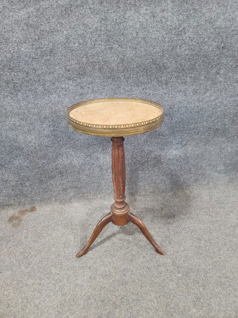 Antique Marble Accent Table (1 of 3)