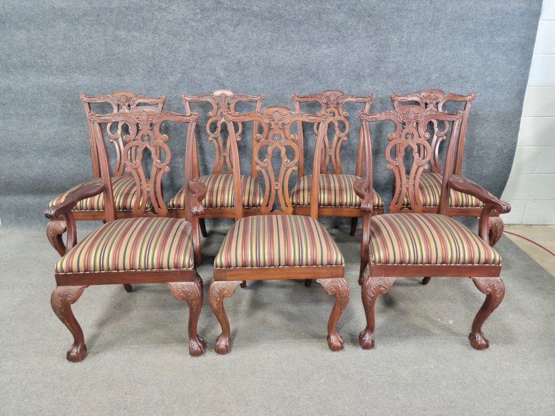 8 Ethan Allen Chippendale Chairs (1 of 3)