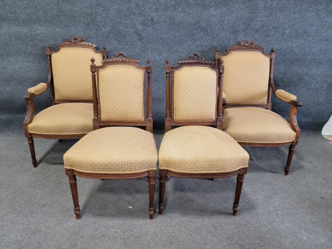 4 Piece French Carved Parlor Set (1 of 4)