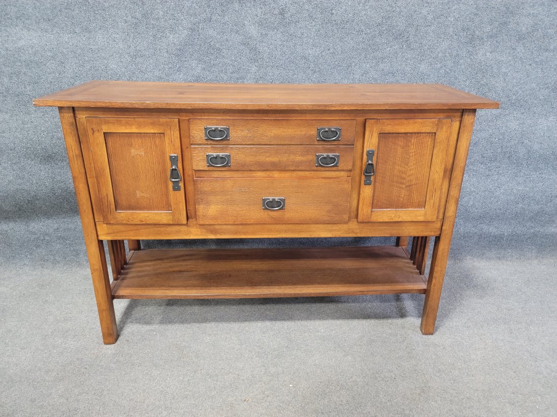 Stickley Style Console: 36.5h, 54w, 18d