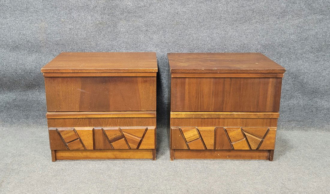 Pair Of Brutalist Nightstands (1 of 6)