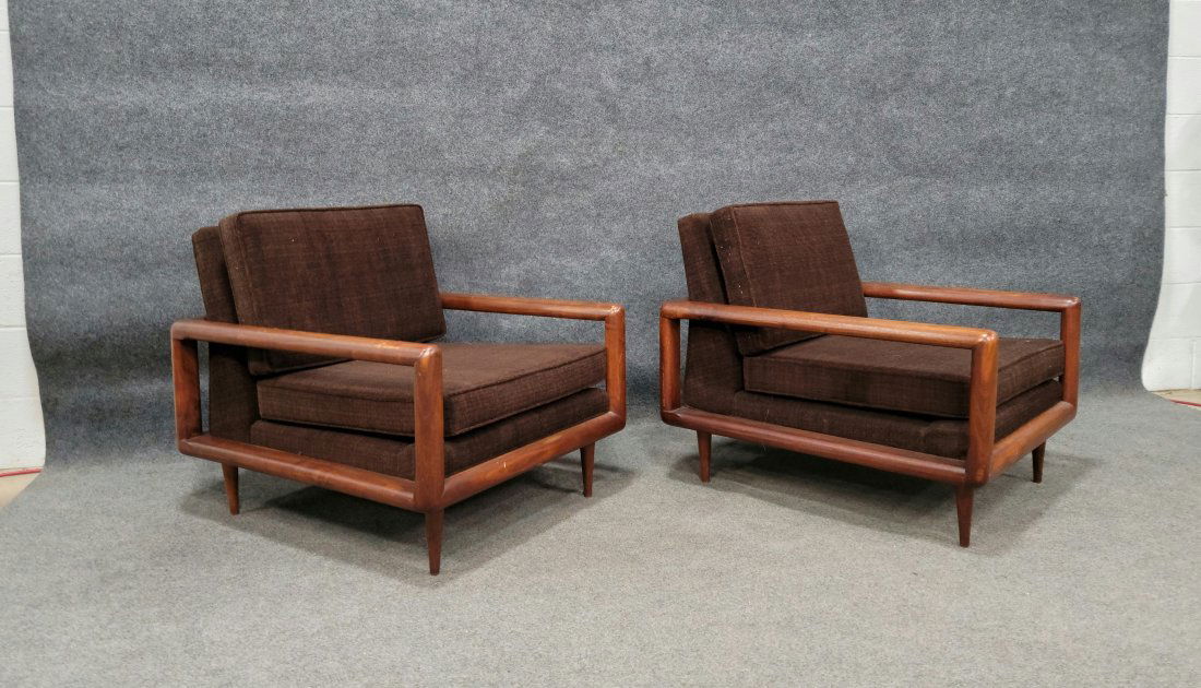 Pair Of Mid Century Chairs Attributed To Jens Risom (1 of 5)