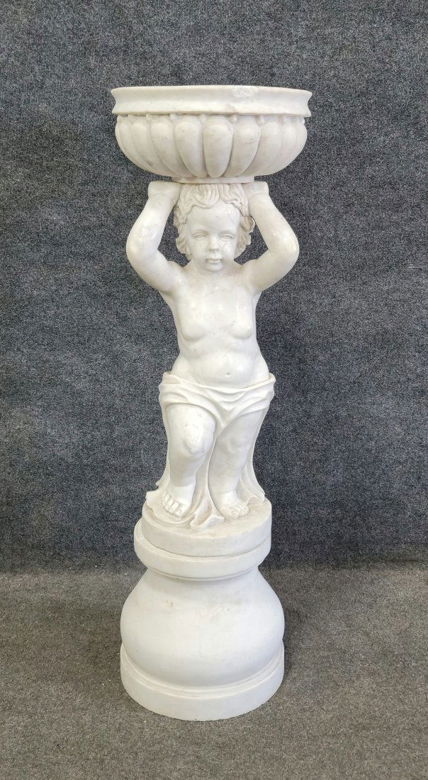 Large Marble Putti Figural Fountain (1 of 5)