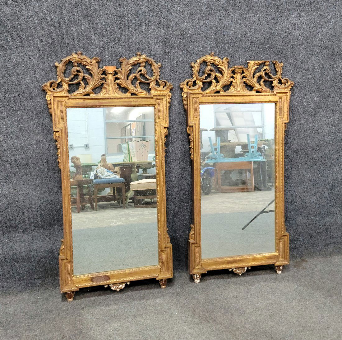 Pair Of 19th Century Antique Gilt Mirrors (1 of 3)