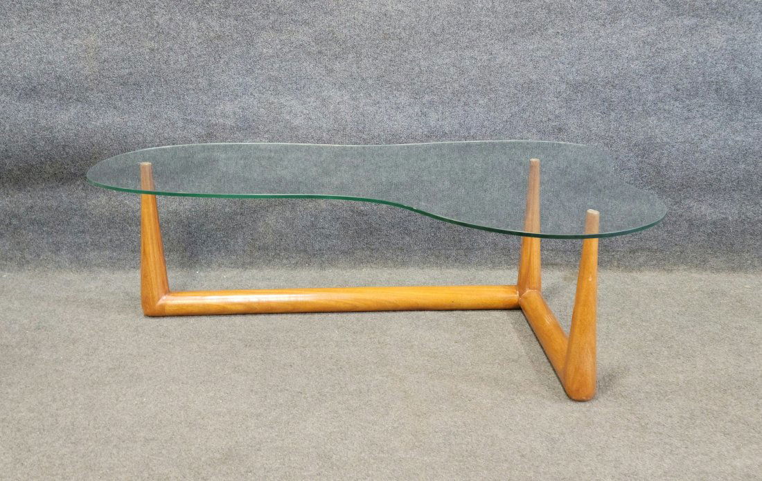 In The Manner Of T. H. Robsjohn-Gibbings Glass Top Table (1 of 5)