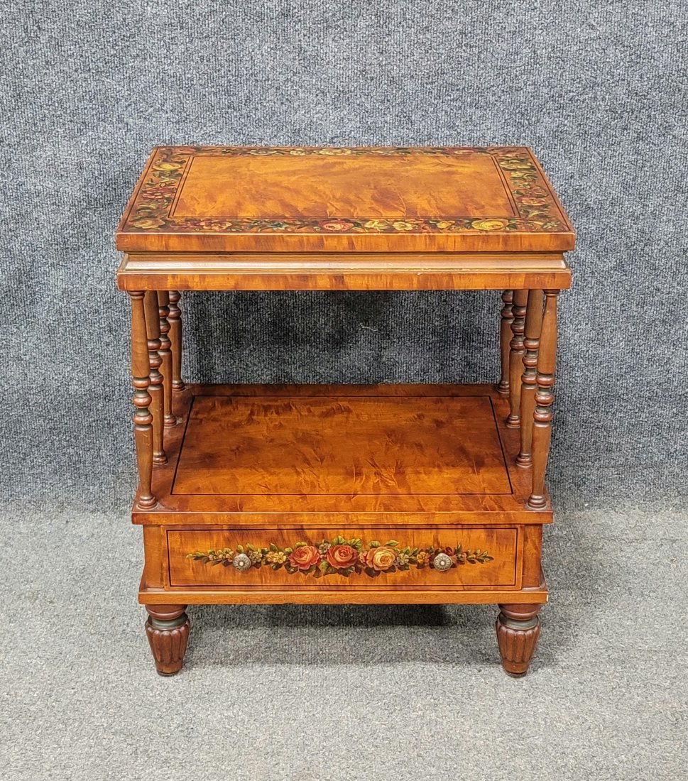 Adam's Style Satan Wood Edwardian Stand: 21.50"H, 18"W, 13.25"D