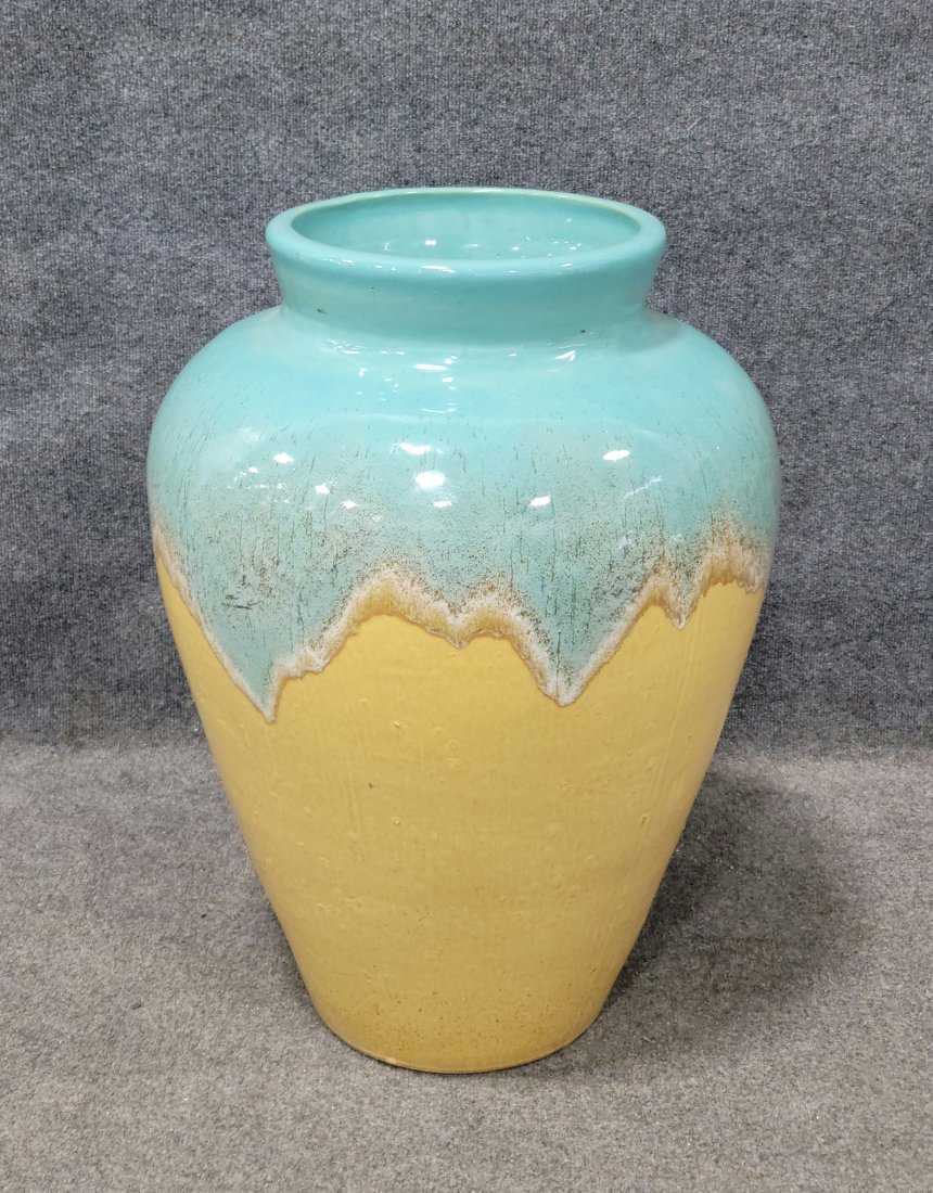 Large Glazed Art Pottery In The Manner Of Fulper: 26"H, 18"Diameter