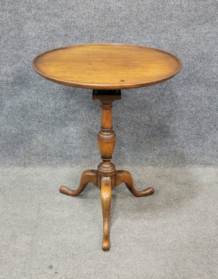 Antique Tilt Top Table From Prominent Manhattan Estate: 27"H, 21.50"Diameter