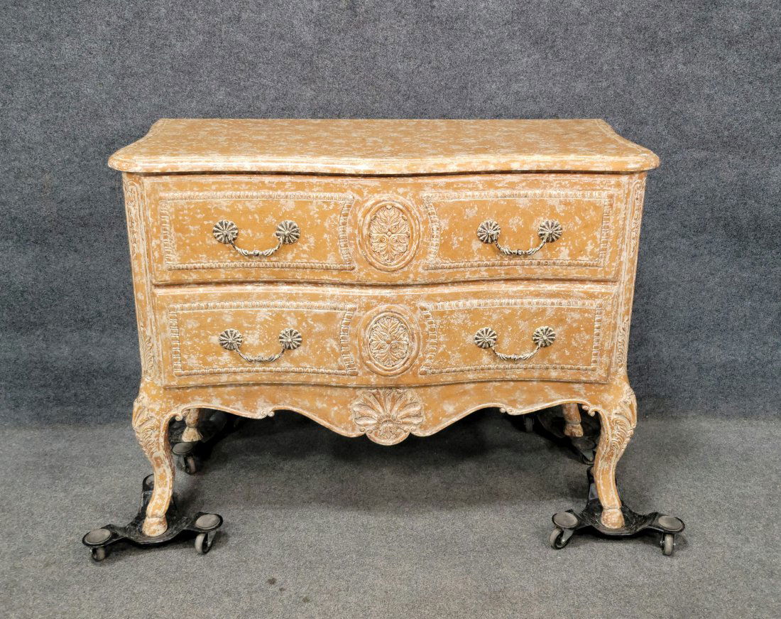 2 Drawer Commode Attributed To Theodore Alexander: 34.50"H, 45.50"W, 20.50"D