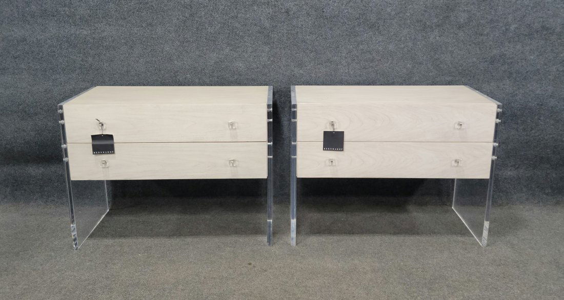 Pair Of Bernhardt Lucite Chests: 29.75"H, 40"W, 19"D