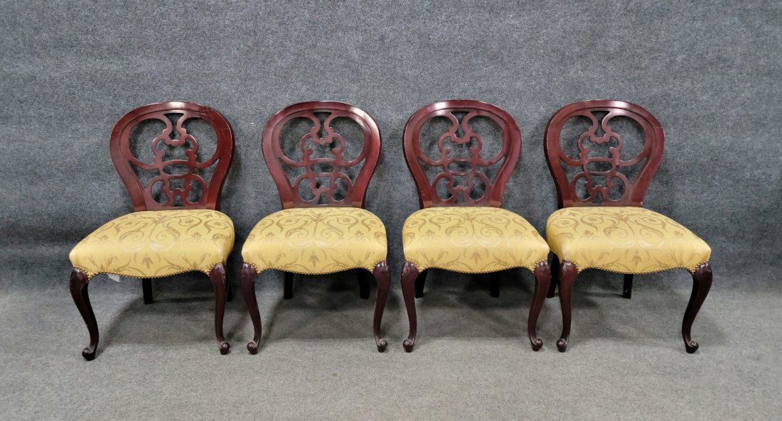 4 Kindel Dining Room Chairs: 35.50"H, 22"W, 22"D, 18.50"SH