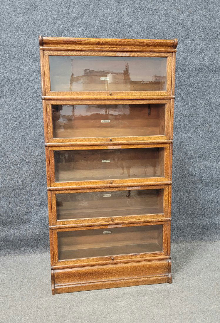 Globe Wernicke Oak 5 Stack Bookcase (1 of 7)