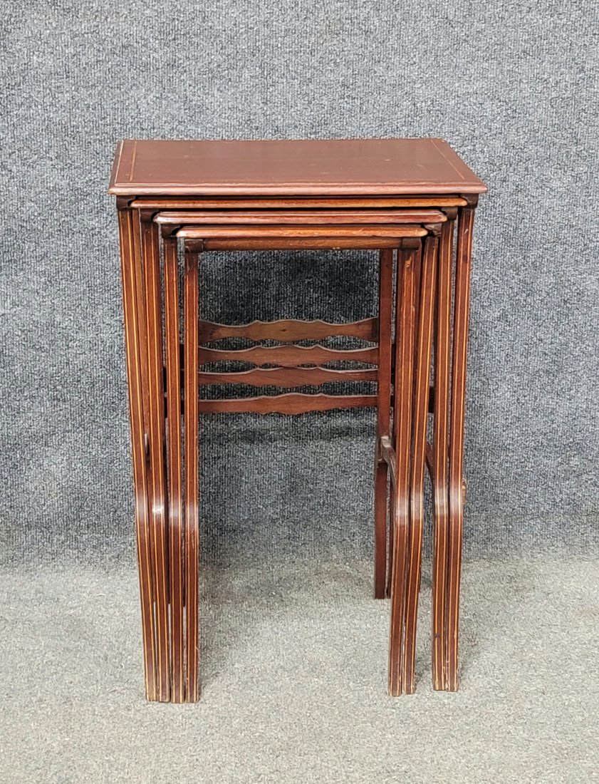 Antique Stacked Tables: 24.25"H, 16"W, 10.50"D