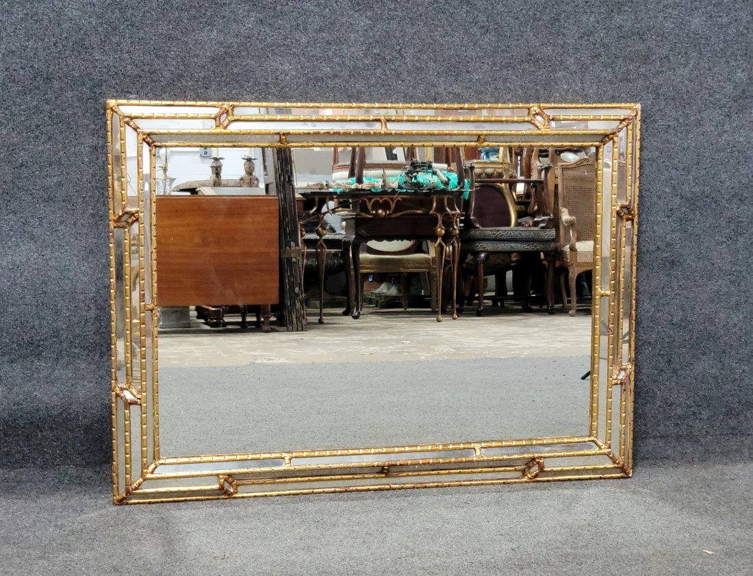 Antique Gilt Mirror: 31.50"H, 43.25"W