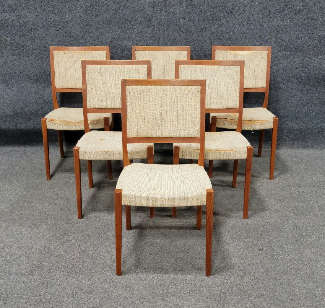 6 Svegards Markaryd Mid Century Dining Chairs: 34"H, 18"W, 20.50"D, 17.50"SH